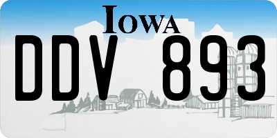 IA license plate DDV893
