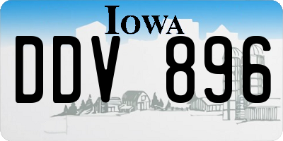 IA license plate DDV896