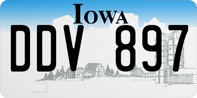 IA license plate DDV897