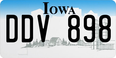 IA license plate DDV898