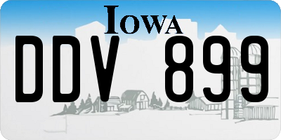 IA license plate DDV899