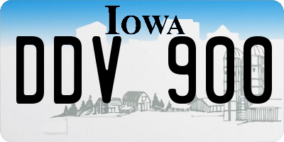 IA license plate DDV900