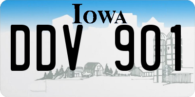IA license plate DDV901
