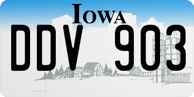 IA license plate DDV903