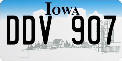 IA license plate DDV907