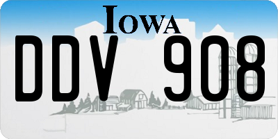 IA license plate DDV908