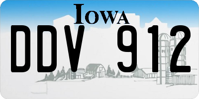 IA license plate DDV912
