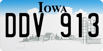 IA license plate DDV913
