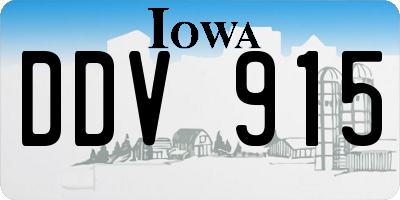 IA license plate DDV915
