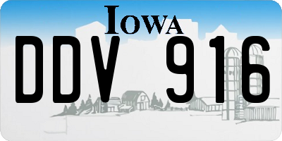 IA license plate DDV916