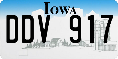 IA license plate DDV917