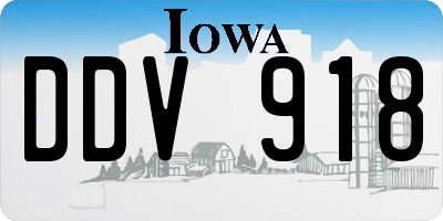 IA license plate DDV918