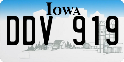 IA license plate DDV919