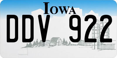 IA license plate DDV922