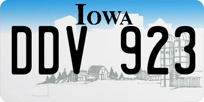 IA license plate DDV923