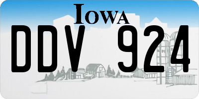 IA license plate DDV924