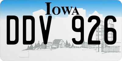 IA license plate DDV926