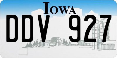 IA license plate DDV927