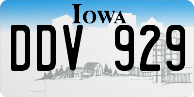 IA license plate DDV929