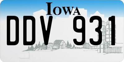 IA license plate DDV931