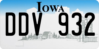 IA license plate DDV932