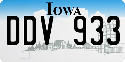 IA license plate DDV933