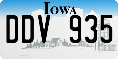 IA license plate DDV935