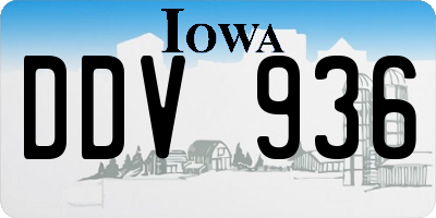 IA license plate DDV936