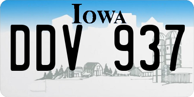 IA license plate DDV937