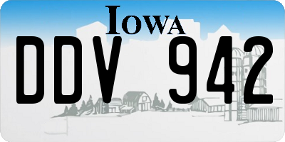 IA license plate DDV942