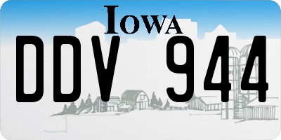 IA license plate DDV944