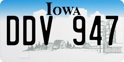 IA license plate DDV947