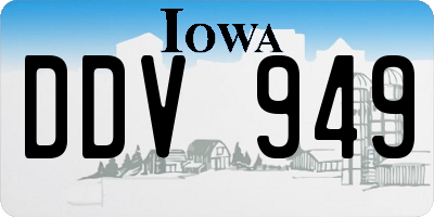 IA license plate DDV949