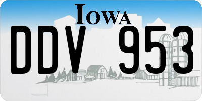 IA license plate DDV953