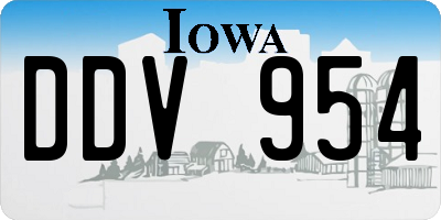IA license plate DDV954