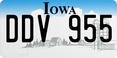 IA license plate DDV955