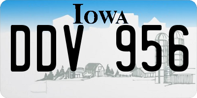IA license plate DDV956