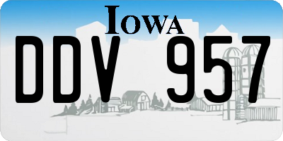 IA license plate DDV957