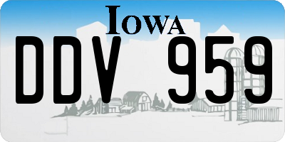 IA license plate DDV959