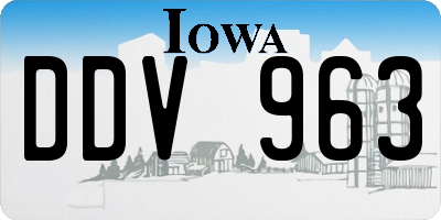 IA license plate DDV963
