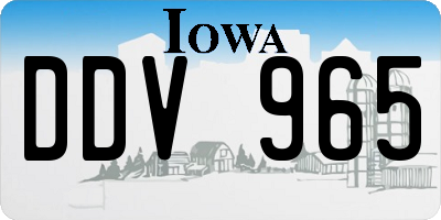 IA license plate DDV965