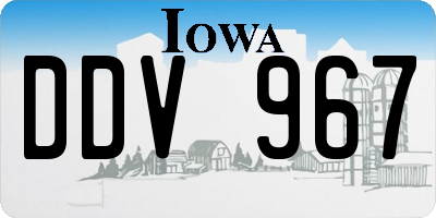 IA license plate DDV967