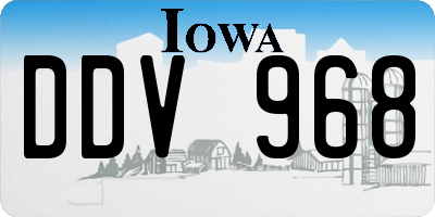 IA license plate DDV968