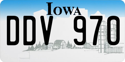 IA license plate DDV970