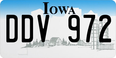 IA license plate DDV972