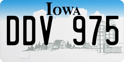 IA license plate DDV975