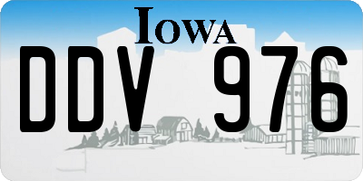 IA license plate DDV976