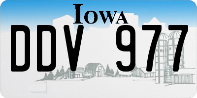IA license plate DDV977