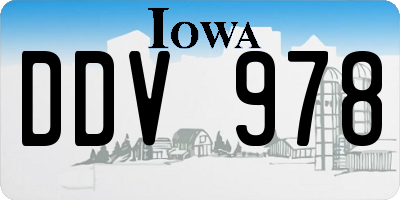 IA license plate DDV978