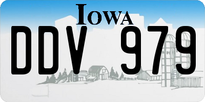 IA license plate DDV979